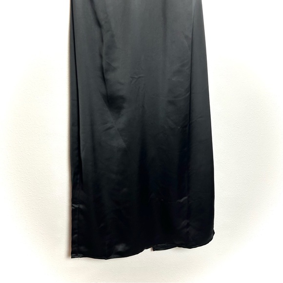 Jason Wu Black Satin Halter Dress MIDI NWT - Picture 4 of 11